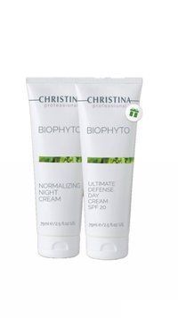 1+1 Bio Phyto Нормалізуючий нічний крем + Денний крем &laquo;Абсолютний Захист&raquo; SPF 20 19200 фото