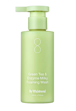 Пінка для вмивання з зеленим чаєм та ензимами By Wishtrend Green Tea Enzyme Milky Foaming Wash CHR10756 фото